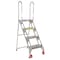 Vestil 4 Step SS Folding Ladder with Wheels FLAD-4-SS - alternate 1